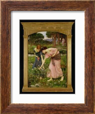 JOHN WILLIAM WATERHOUSE GATHER YE ROSEBUDS FRAMED ART PAINTING PRINT 4 SIZES JOHN WILLIAM WATERHOUSE GATHER YE ROSEBUDS FRAMED ART PAINTING PRINT 4 SIZES