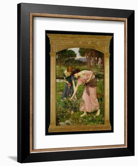 'Gather Ye Rosebuds While Ye May', 1909-John William Waterhouse-Framed Giclee Print