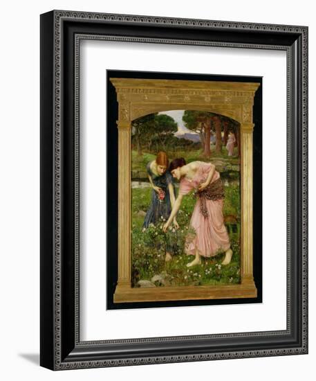 'Gather Ye Rosebuds While Ye May', 1909-John William Waterhouse-Framed Giclee Print