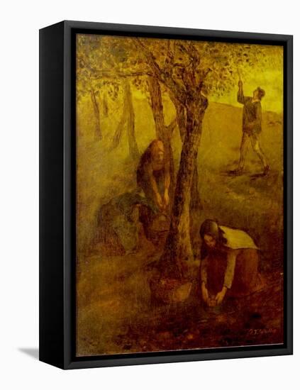 Gathering Apples-Jean-François Millet-Framed Premier Image Canvas