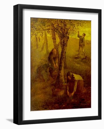 Gathering Apples-Jean-François Millet-Framed Giclee Print