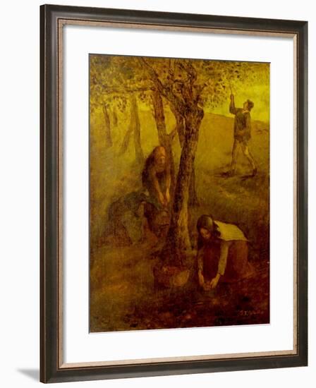 Gathering Apples-Jean-François Millet-Framed Giclee Print