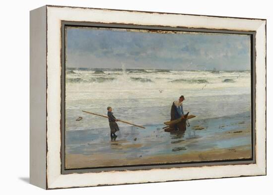 Gathering Driftwood, Holland, 1877-William Lionel Wyllie-Framed Premier Image Canvas