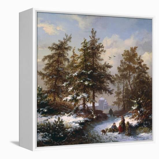 Gathering Firewood-Frederik Marianus Kruseman-Framed Premier Image Canvas