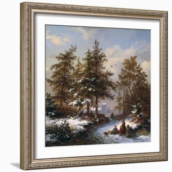 Gathering Firewood-Frederik Marianus Kruseman-Framed Giclee Print