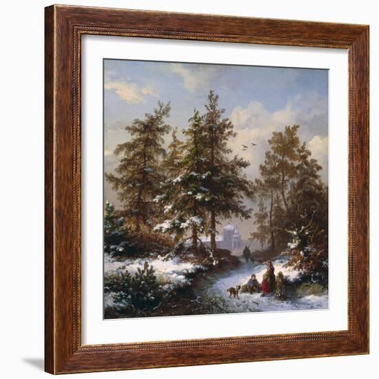 Gathering Firewood-Frederik Marianus Kruseman-Framed Giclee Print