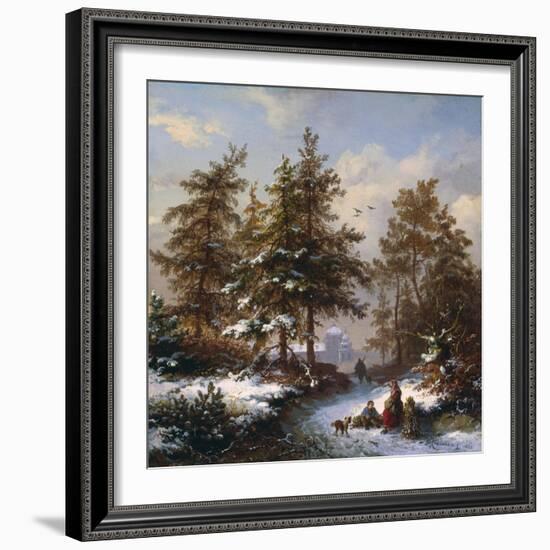 Gathering Firewood-Frederik Marianus Kruseman-Framed Giclee Print