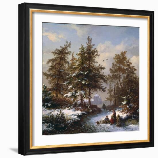 Gathering Firewood-Frederik Marianus Kruseman-Framed Giclee Print