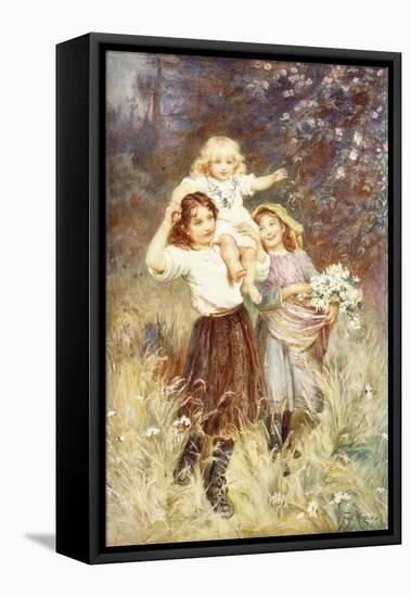 Gathering Flowers-Frederick Morgan-Framed Premier Image Canvas