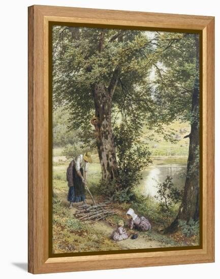 Gathering Fuel-Myles Birket Foster-Framed Premier Image Canvas