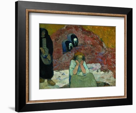 Gathering Grapes at Arles: Human Misery-Paul Gauguin-Framed Giclee Print