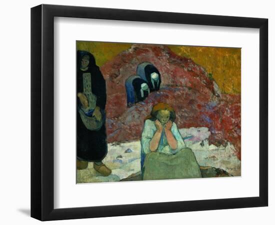 Gathering Grapes at Arles: Human Misery-Paul Gauguin-Framed Giclee Print