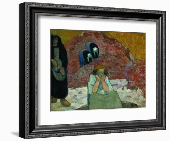 Gathering Grapes at Arles: Human Misery-Paul Gauguin-Framed Giclee Print