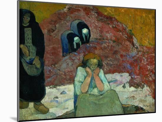 Gathering Grapes at Arles: Human Misery-Paul Gauguin-Mounted Giclee Print