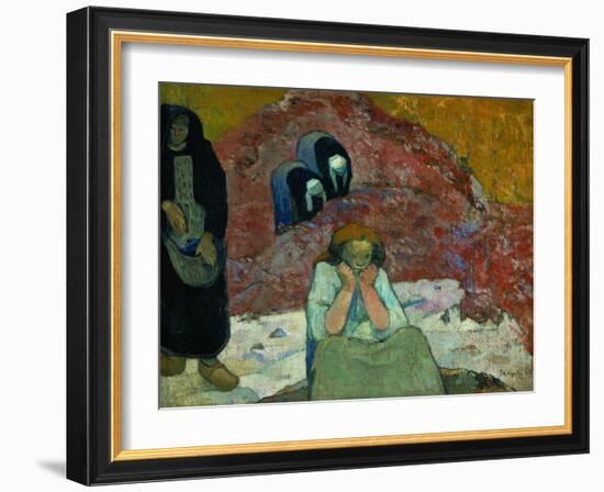 Gathering Grapes at Arles: Human Misery-Paul Gauguin-Framed Giclee Print