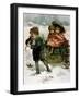 Gathering Holly, Victorian Card-Lizzie Mack-Framed Giclee Print