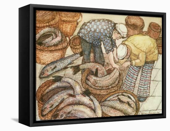 Gathering in the Fish-Gillian Lawson-Framed Premier Image Canvas