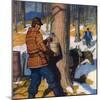 "Gathering Maple Syrup,"March 1, 1927-Newell Convers Wyeth-Mounted Giclee Print