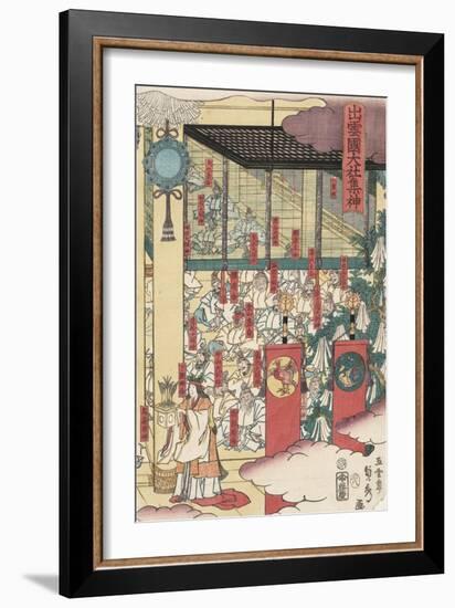 Gathering of Gods at the Great Shrine at Izumo-Utagawa Sadahide-Framed Giclee Print