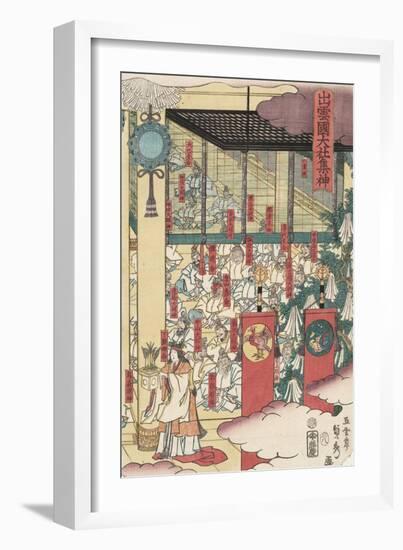 Gathering of Gods at the Great Shrine at Izumo-Utagawa Sadahide-Framed Giclee Print