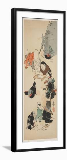 Gathering of O Tsu-E Characters-Shibata Zeshin-Framed Giclee Print