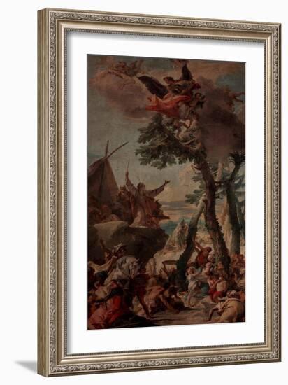 Gathering of the Manna-Giambattista Tiepolo-Framed Giclee Print