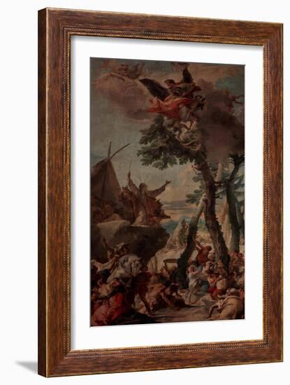 Gathering of the Manna-Giambattista Tiepolo-Framed Giclee Print