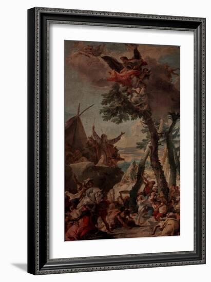 Gathering of the Manna-Giambattista Tiepolo-Framed Giclee Print