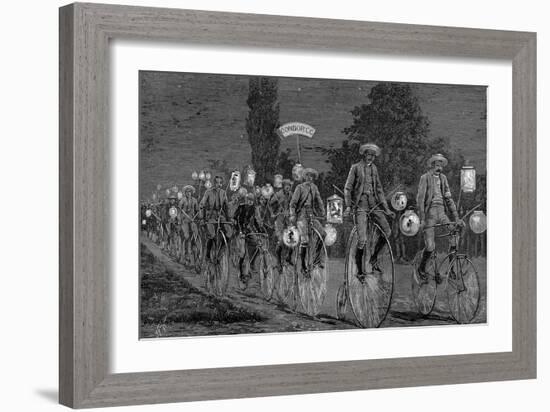 Gathering of the UK Cycling Clubs at Castle Inn, Woodford, Essex, 1 June 1889-null-Framed Giclee Print
