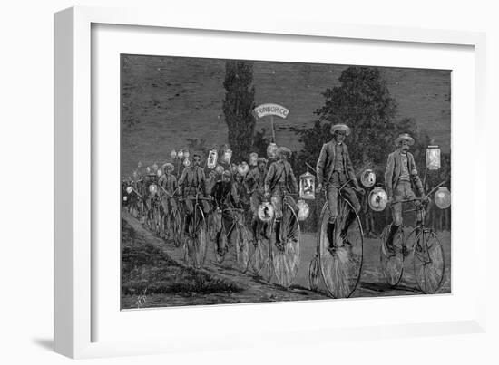 Gathering of the UK Cycling Clubs at Castle Inn, Woodford, Essex, 1 June 1889-null-Framed Giclee Print