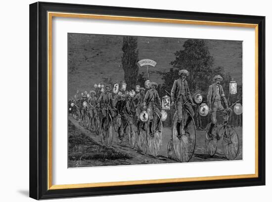 Gathering of the UK Cycling Clubs at Castle Inn, Woodford, Essex, 1 June 1889-null-Framed Giclee Print