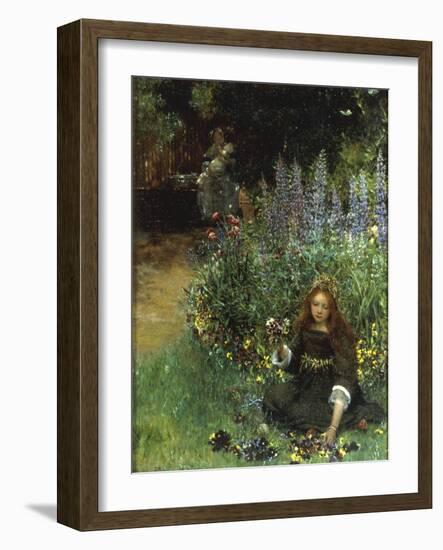 Gathering Pansies, 1902-03-Laura Teresa Alma-Tadema-Framed Giclee Print