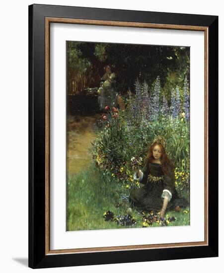 Gathering Pansies, 1902-03-Laura Teresa Alma-Tadema-Framed Giclee Print