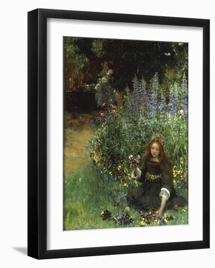 Gathering Pansies, 1902-03-Laura Teresa Alma-Tadema-Framed Giclee Print