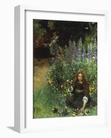 Gathering Pansies, 1902-03-Laura Teresa Alma-Tadema-Framed Giclee Print