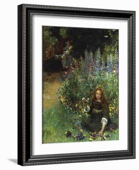 Gathering Pansies, 1902-03-Laura Teresa Alma-Tadema-Framed Giclee Print