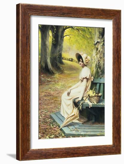 Gathering Primroses-Annie Henniker-Framed Giclee Print