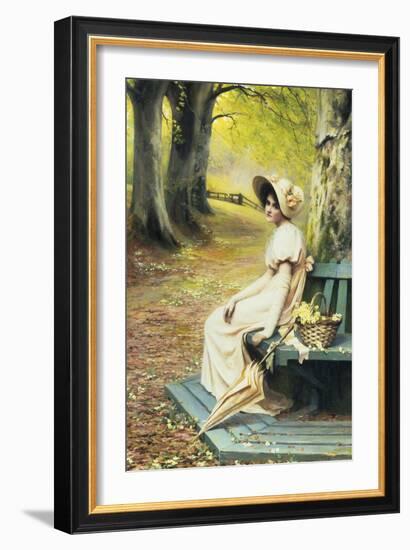 Gathering Primroses-Annie Henniker-Framed Giclee Print