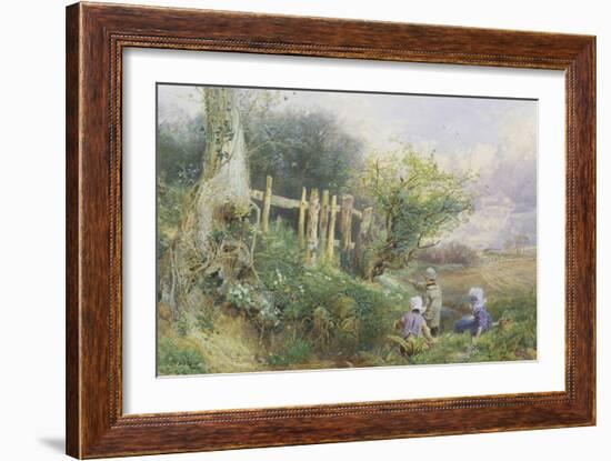 Gathering Primroses-Myles Birket Foster-Framed Giclee Print