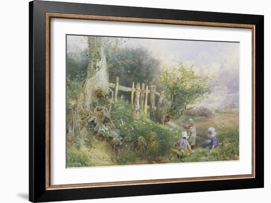 Gathering Primroses-Myles Birket Foster-Framed Giclee Print