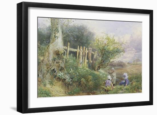 Gathering Primroses-Myles Birket Foster-Framed Giclee Print