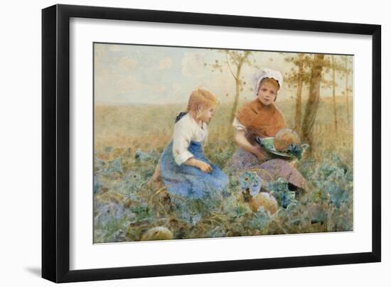 Gathering Pumpkins-Hector Caffieri-Framed Giclee Print