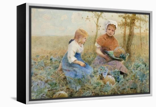 Gathering Pumpkins-Hector Caffieri-Framed Premier Image Canvas