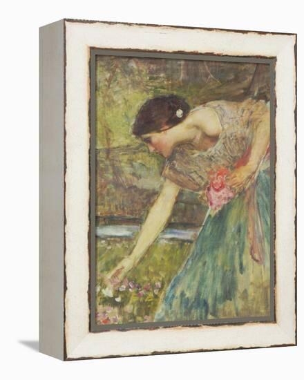 Gathering Roses-John William Waterhouse-Framed Premier Image Canvas