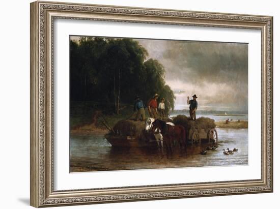 Gathering Sedge, Shrewsbury River, New Jersey, 1879-Hendrik Avercamp-Framed Giclee Print