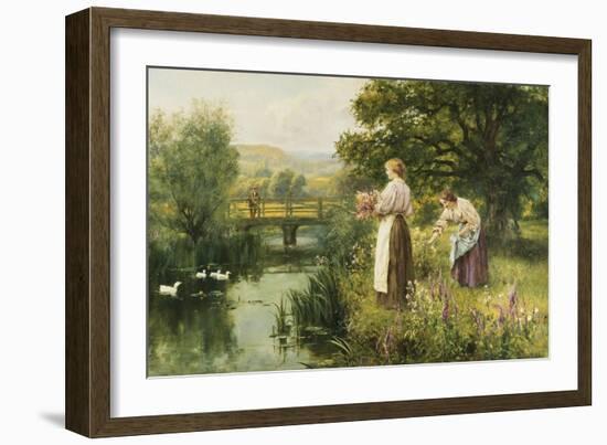 Gathering Spring Flowers-Henry John Yeend King-Framed Giclee Print