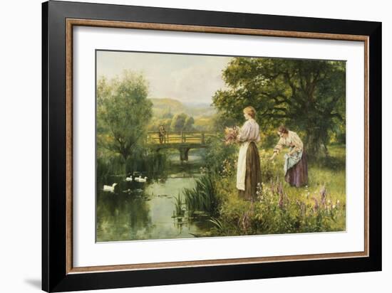 Gathering Spring Flowers-Henry John Yeend King-Framed Giclee Print