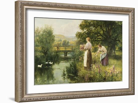 Gathering Spring Flowers-Henry John Yeend King-Framed Giclee Print