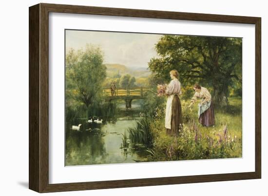 Gathering Spring Flowers-Henry John Yeend King-Framed Giclee Print