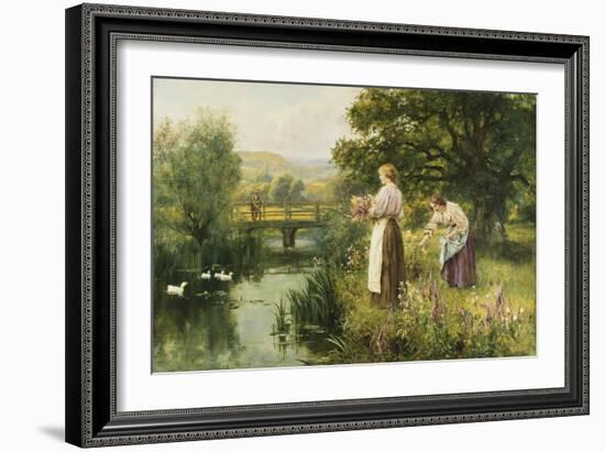 Gathering Spring Flowers-Henry John Yeend King-Framed Giclee Print